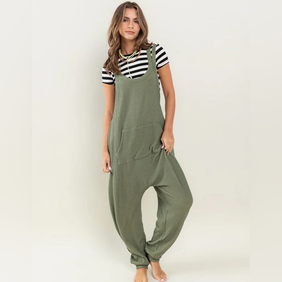 Pants - Olive Green Jumpsuit